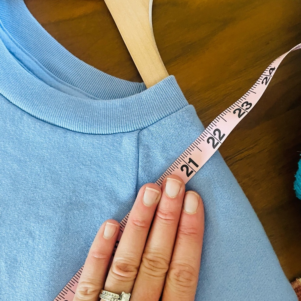 Blue Raglan Sweatshirt Tee - Picture 6 of 7